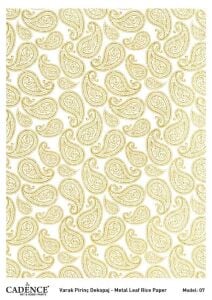 Cadence Altın Varak Pirinç Dekoapaj Kağıdı - Model 07