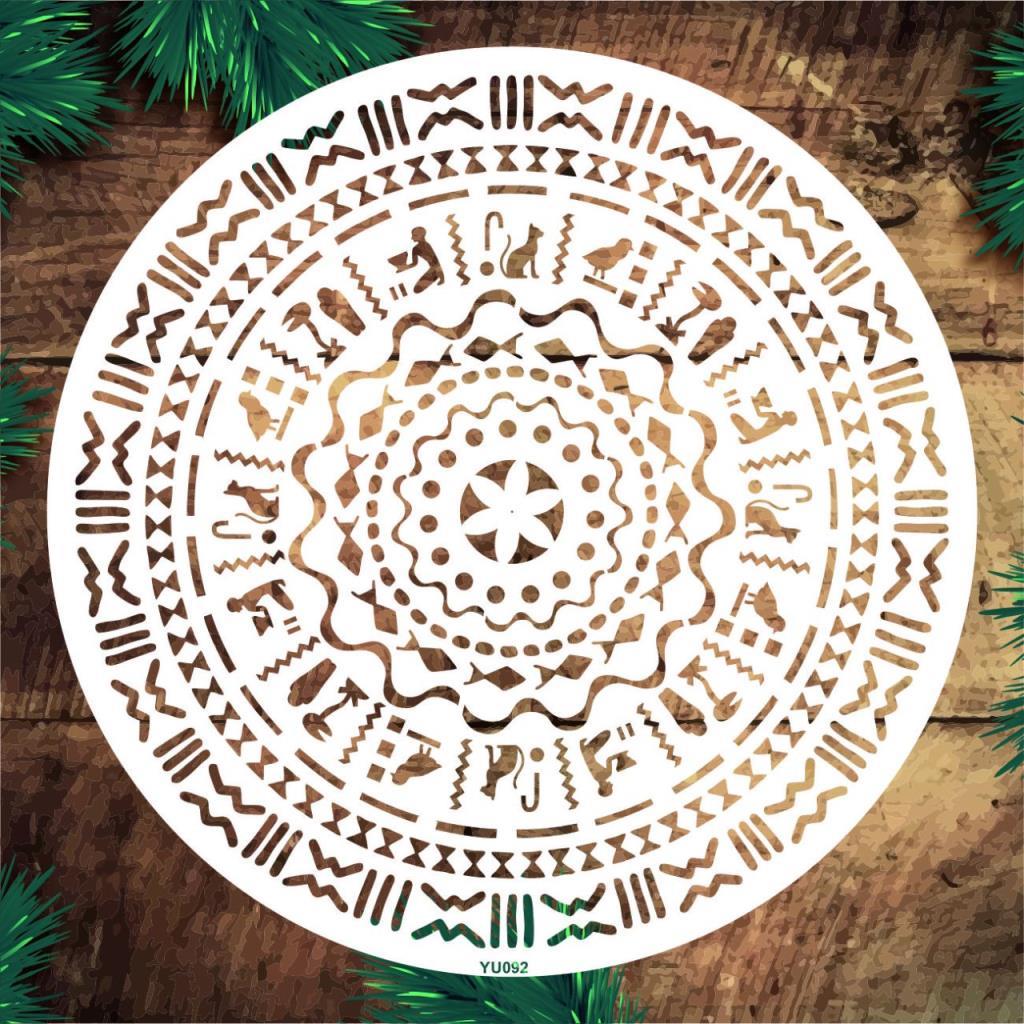 Yuvarlak Desen Stencil Şablon (50x50) YU-092