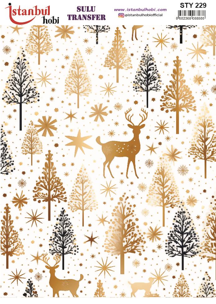 Yılbaşı Sulu Transfer 25x35cm STY229