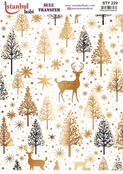 Yılbaşı Sulu Transfer 25x35cm STY229