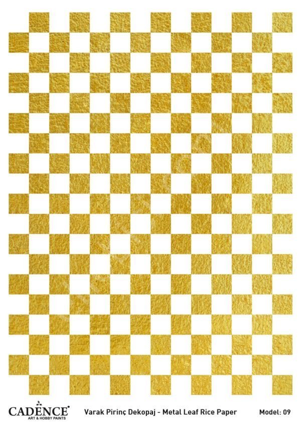 Cadence Altın Varak Pirinç Dekoapaj Kağıdı - Model 09