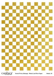 Cadence Altın Varak Pirinç Dekoapaj Kağıdı - Model 09