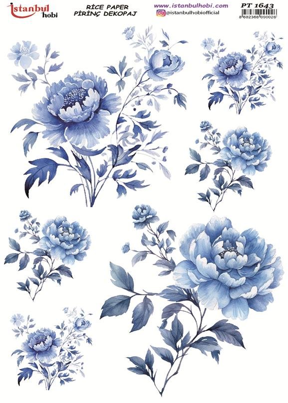 Pirinç Dekopaj Kağıdı 30x42cm PT-1643 Çiçek