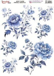 Pirinç Dekopaj Kağıdı 30x42cm PT-1643 Çiçek