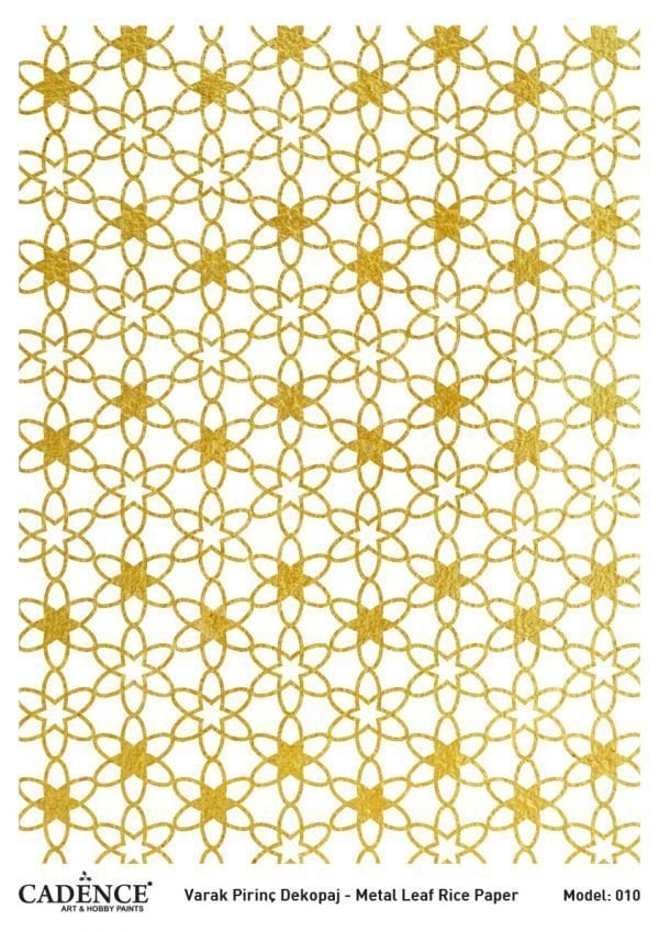 Cadence Altın Varak Pirinç Dekoapaj Kağıdı - Model 10
