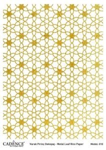 Cadence Altın Varak Pirinç Dekoapaj Kağıdı - Model 10