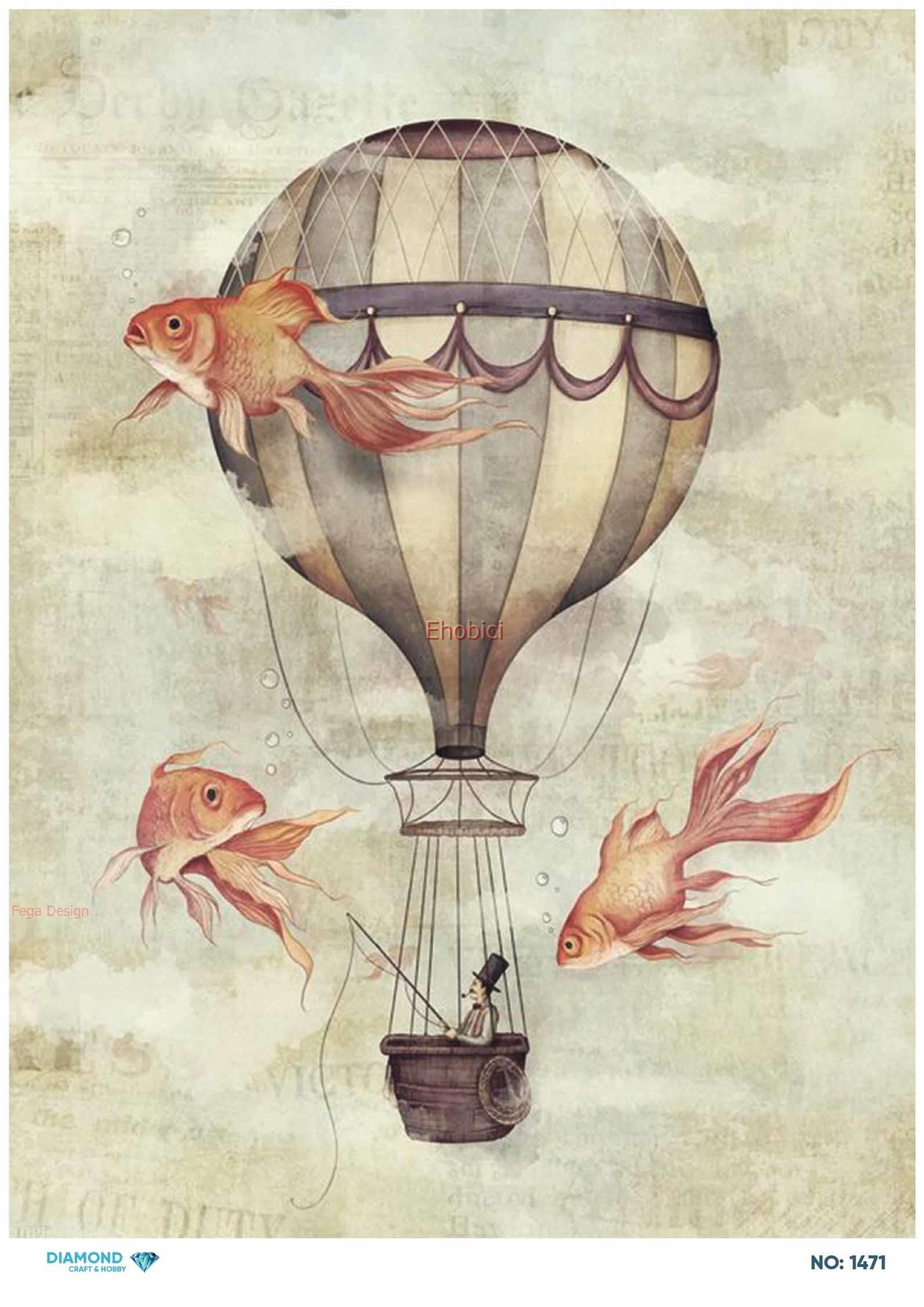 Diamond Pirinç Dekopaj Kağıdı - 1471