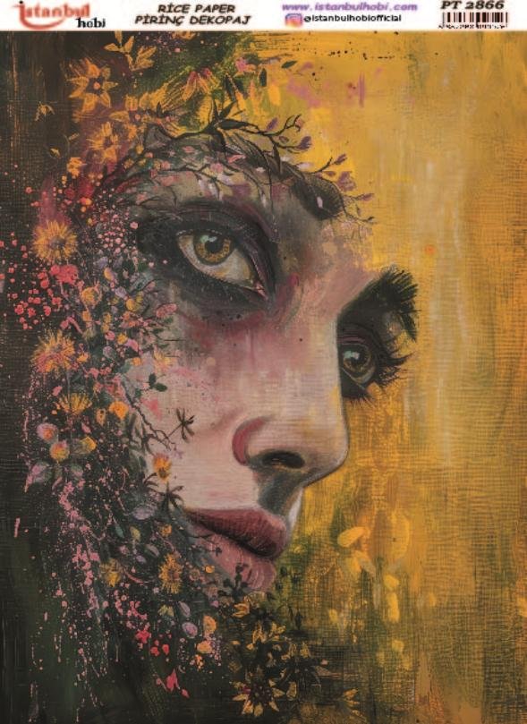 Pirinç Dekopaj Kağıdı 30x42cm PT-2866 Kadın