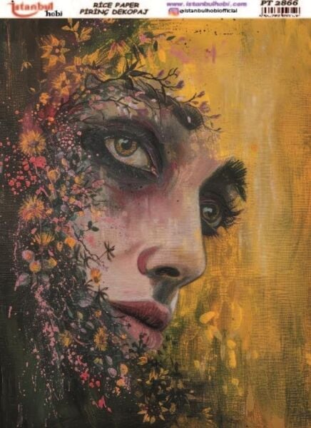 Pirinç Dekopaj Kağıdı 30x42cm PT-2866 Kadın