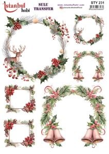 Yılbaşı Sulu Transfer 25x35cm STY231