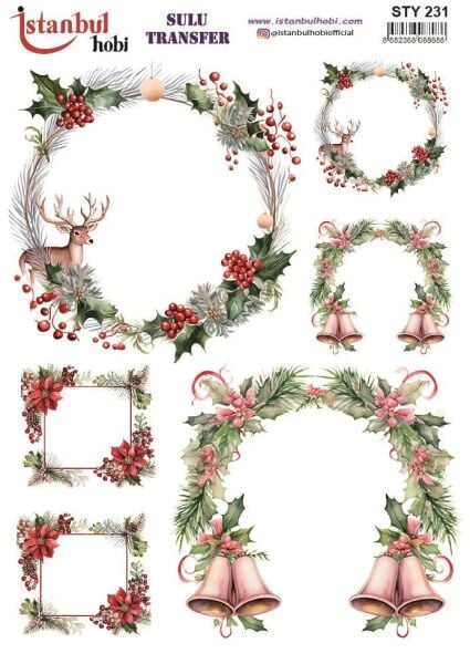 Yılbaşı Sulu Transfer 25x35cm STY231