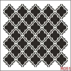 Ardışık Desen Stencil Şablon (40x40) R-051