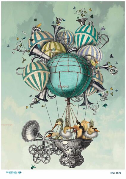 Diamond Pirinç Dekopaj Kağıdı - 1472