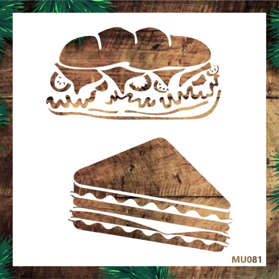 Mutfak Temalı Desenler Stencil Şablon (20x20) MU-081