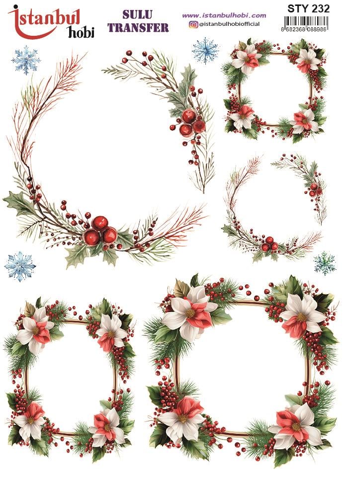Yılbaşı Sulu Transfer 25x35cm STY232