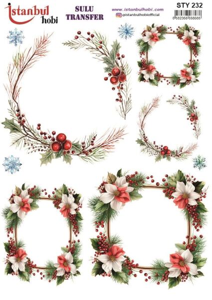 Yılbaşı Sulu Transfer 25x35cm STY232