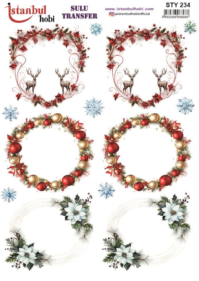 Yılbaşı Sulu Transfer 25x35cm STY234