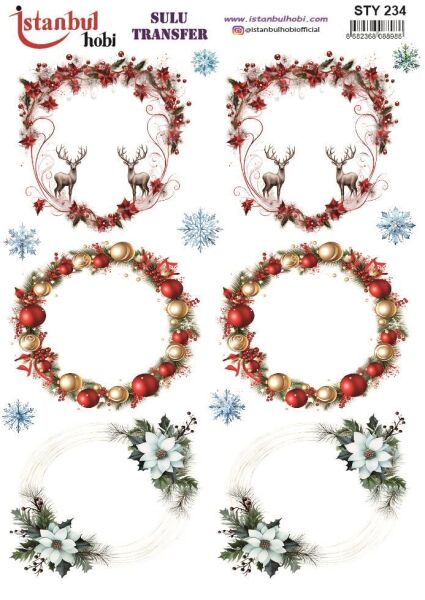 Yılbaşı Sulu Transfer 25x35cm STY234
