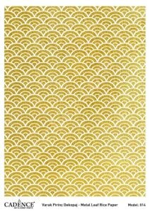 Cadence Altın Varak Pirinç Dekoapaj Kağıdı - Model 14