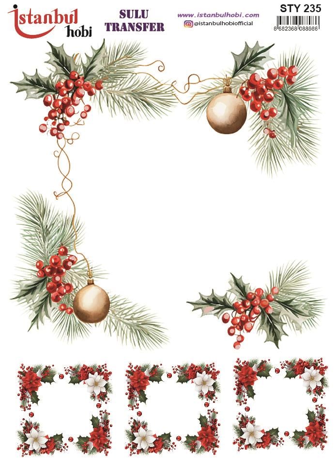 Yılbaşı Sulu Transfer 25x35cm STY235