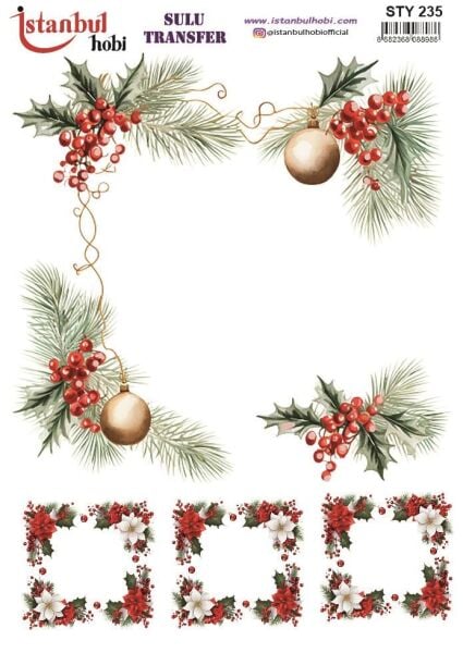 Yılbaşı Sulu Transfer 25x35cm STY235