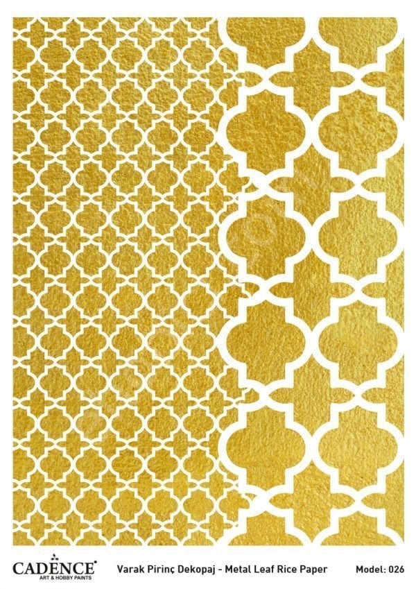 Cadence Altın Varak Pirinç Dekoapaj Kağıdı - Model 26