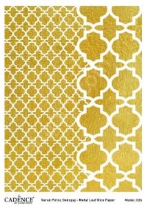 Cadence Altın Varak Pirinç Dekoapaj Kağıdı - Model 26