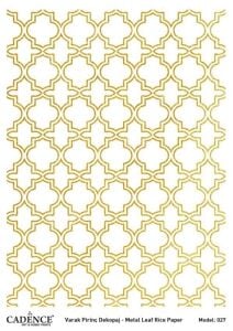 Cadence Altın Varak Pirinç Dekoapaj Kağıdı - Model 27
