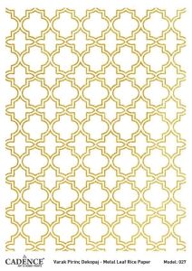 Cadence Altın Varak Pirinç Dekoapaj Kağıdı - Model 27