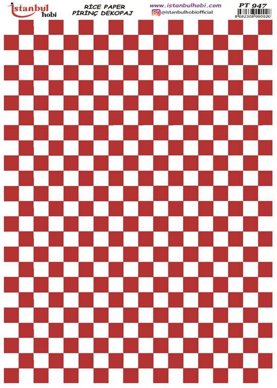 Pirinç Dekopaj Kağıdı 30x42cm PT-947 Damalı