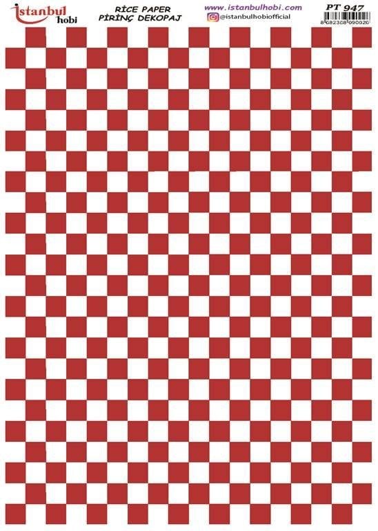 Pirinç Dekopaj Kağıdı 30x42cm PT-947 Damalı