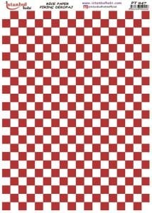 Pirinç Dekopaj Kağıdı 30x42cm PT-947 Damalı