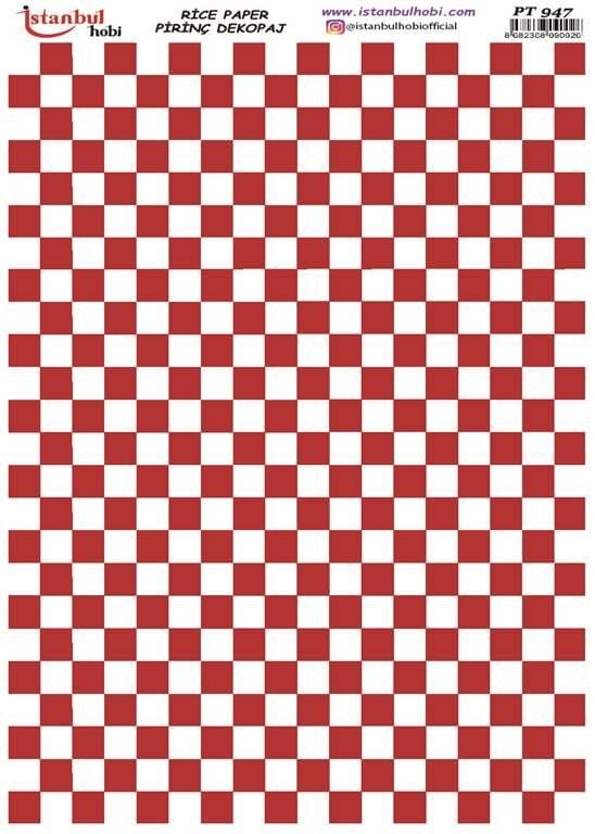 Pirinç Dekopaj Kağıdı 30x42cm PT-947 Damalı