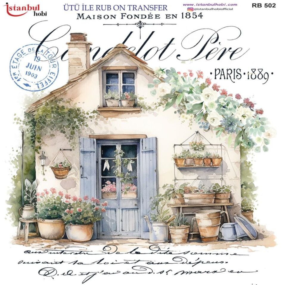 Ütü ile Rub On Transfer Kağıdı 30x30cm RB-502
