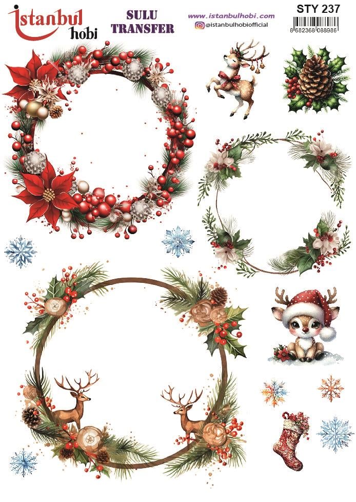 Yılbaşı Sulu Transfer 25x35cm STY237