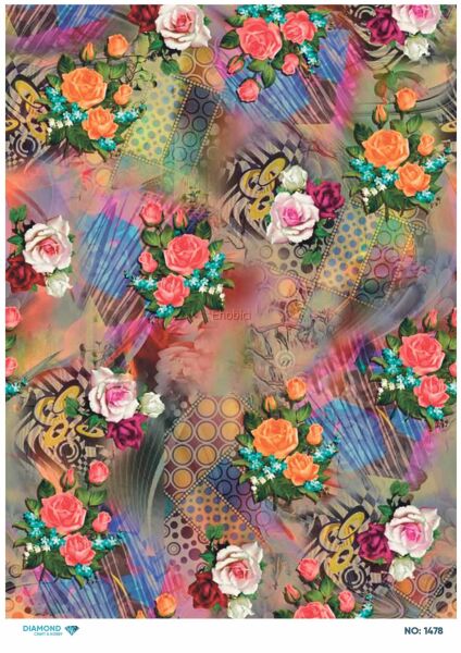 Diamond Pirinç Dekopaj Kağıdı - 1478