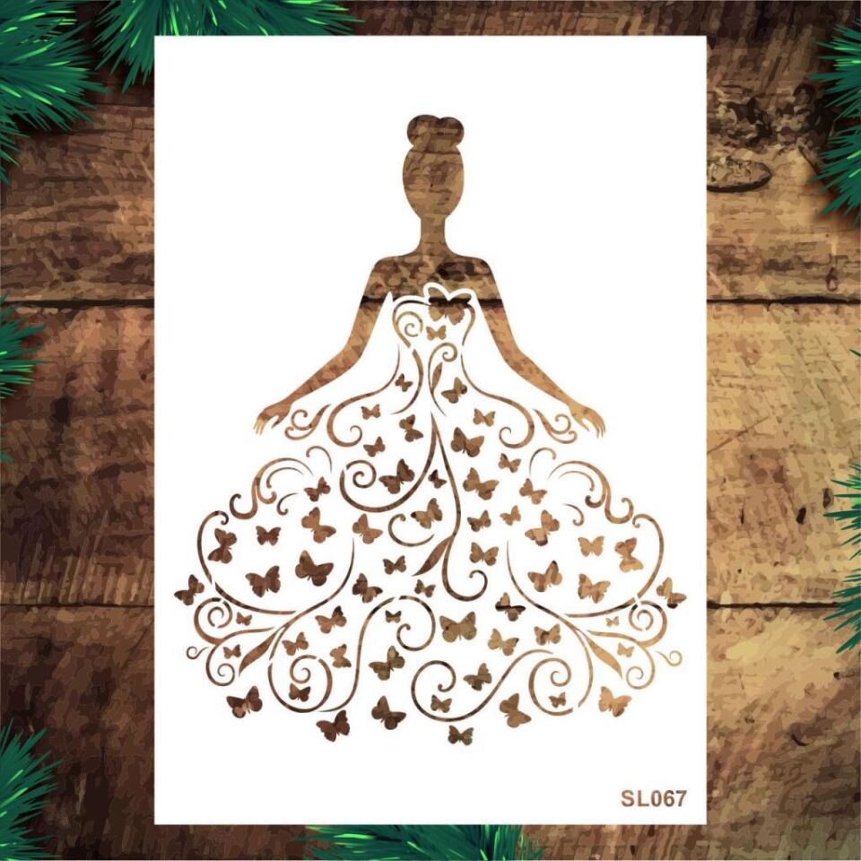 Siluet Desenler Stencil Şablon (21x30) SL-067