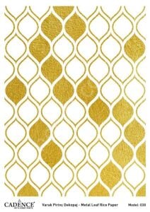 Cadence Altın Varak Pirinç Dekoapaj Kağıdı - Model 30