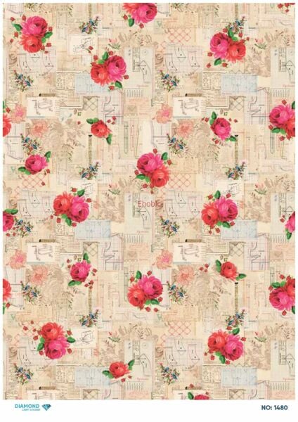 Diamond Pirinç Dekopaj Kağıdı - 1480