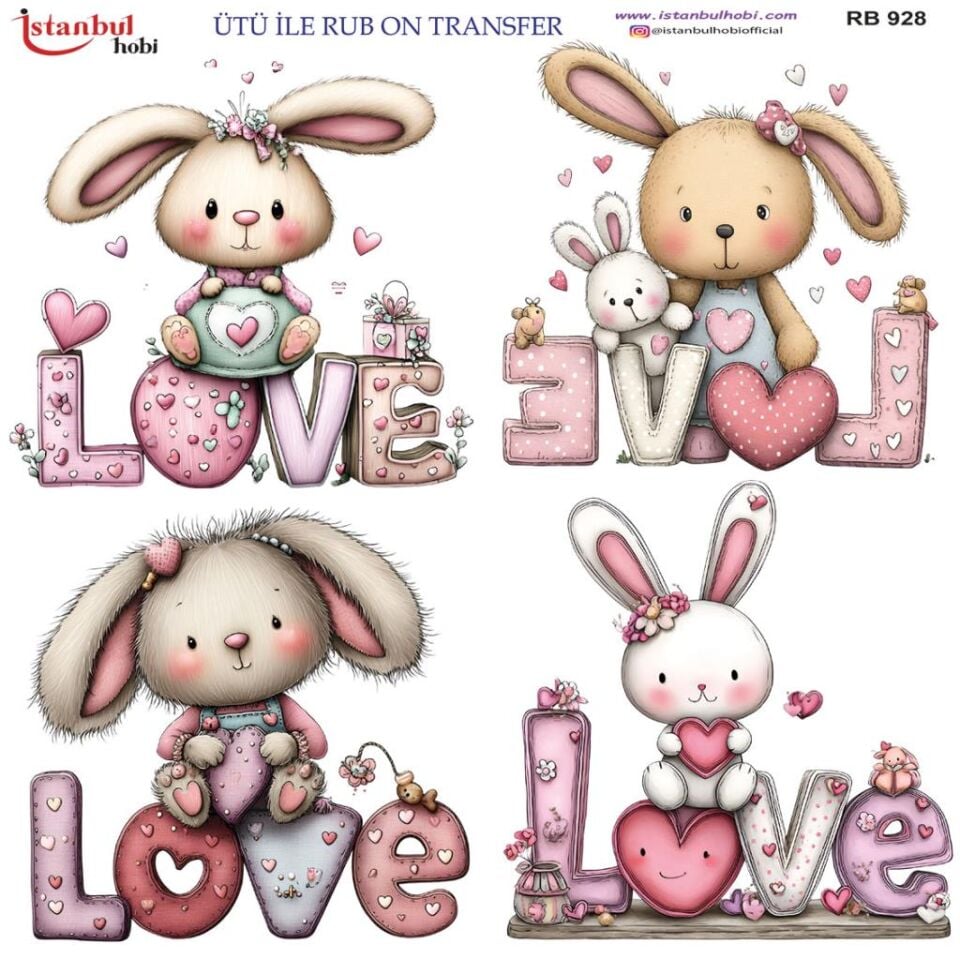 Ütü ile Rub On Transfer Kağıdı 30x30cm RB-928