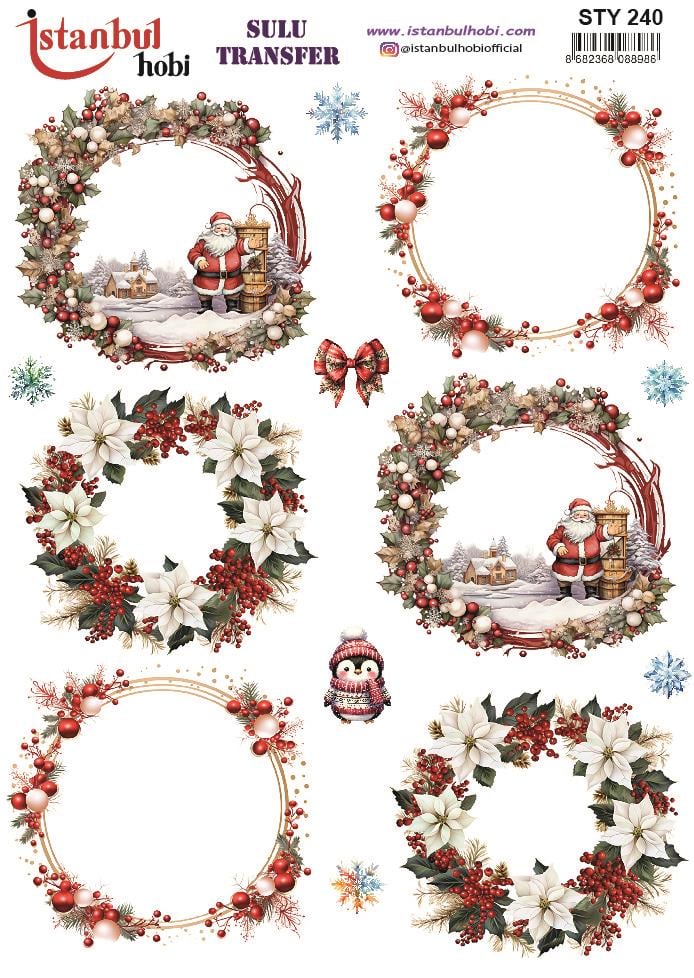 Yılbaşı Sulu Transfer 25x35cm STY240