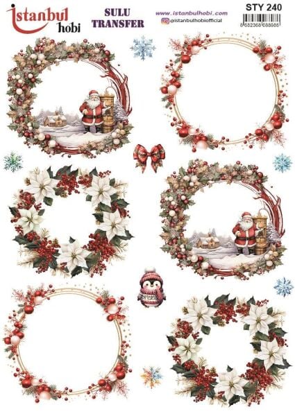 Yılbaşı Sulu Transfer 25x35cm STY240