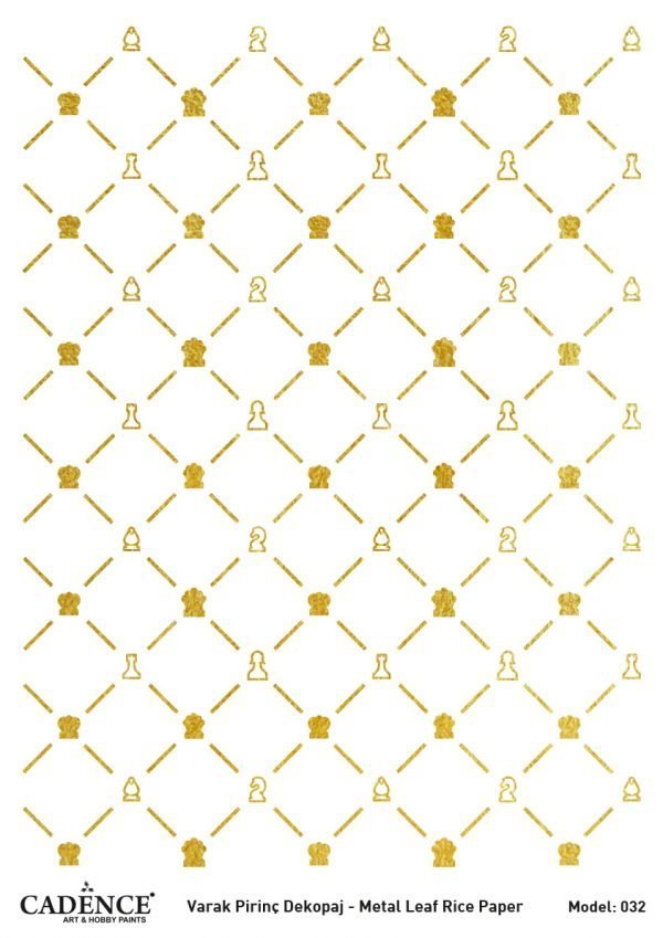 Cadence Altın Varak Pirinç Dekoapaj Kağıdı - Model 32