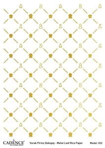 Cadence Altın Varak Pirinç Dekoapaj Kağıdı - Model 32
