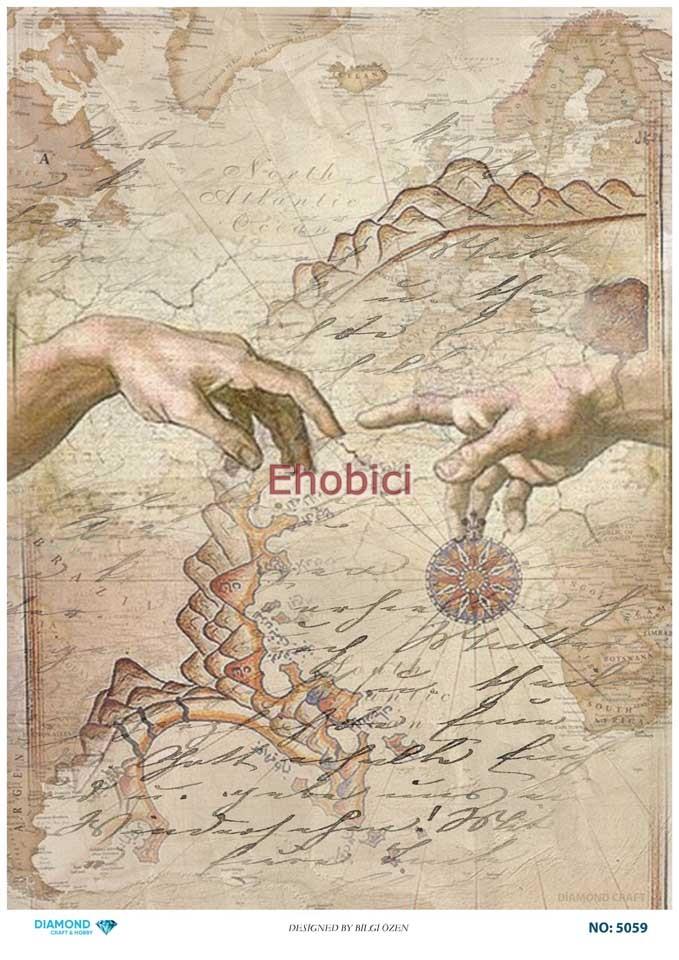 Diamond Pirinç Dekopaj Kağıdı - 5059