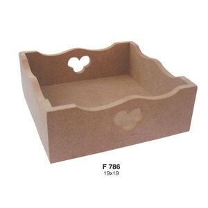 Ahşap Peçetelik 19x19cm F786