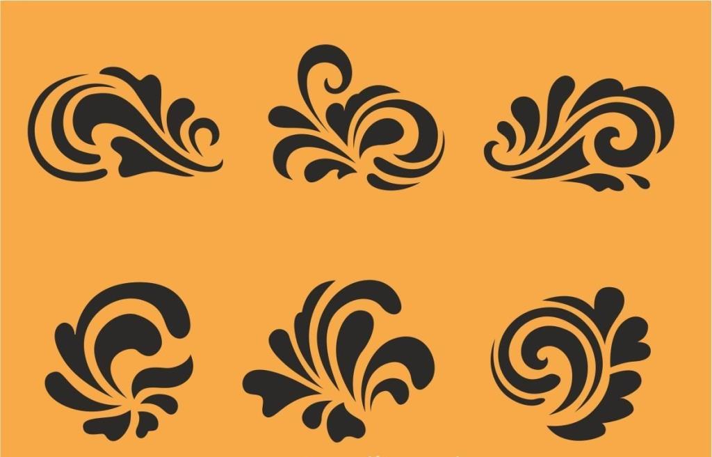 Çiçek Desen Stencil Şablon (21x30) F-128