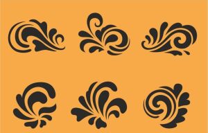 Çiçek Desen Stencil Şablon (21x30) F-128