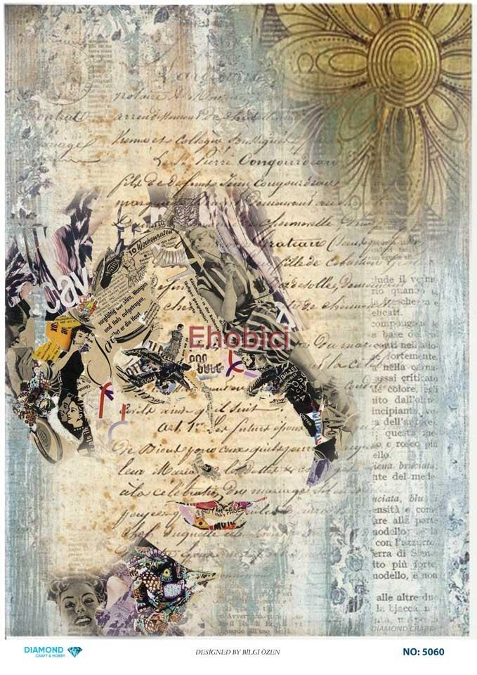 Diamond Pirinç Dekopaj Kağıdı - 5060