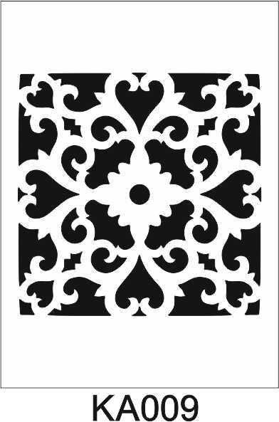 Kare ve Fayans Desenler Stencil Şablon (33x33) KA-009